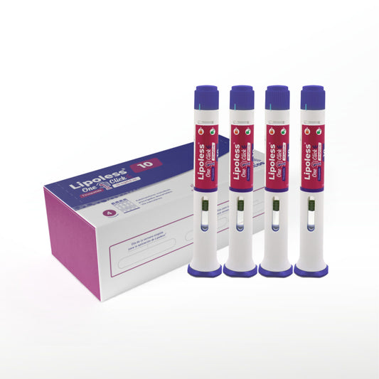 Lipoless Tirzepatida 10 mg. OneClick - 4 Autoinyectables monodosis precargados