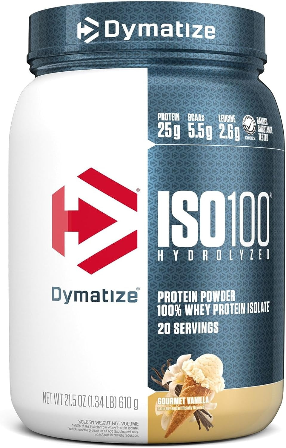 ISO100 Proteína Hidrolizada - 20 Servicios, Vainilla