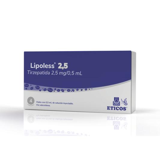 Lipoless Tirzepatida 2.5 mg. - 4 Viales – De Solución inyectable / vía subcutánea.