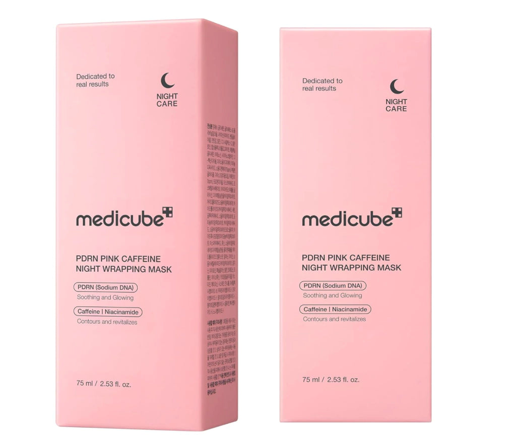Medicube PDRN PINK CAFFEINE NIGHT WRAPPING MASK 75ML