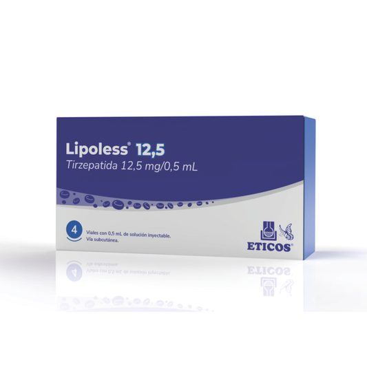 Lipoless Tirzepatida 12,5 mg. - 4 Viales – De Solución inyectable / vía subcutánea.