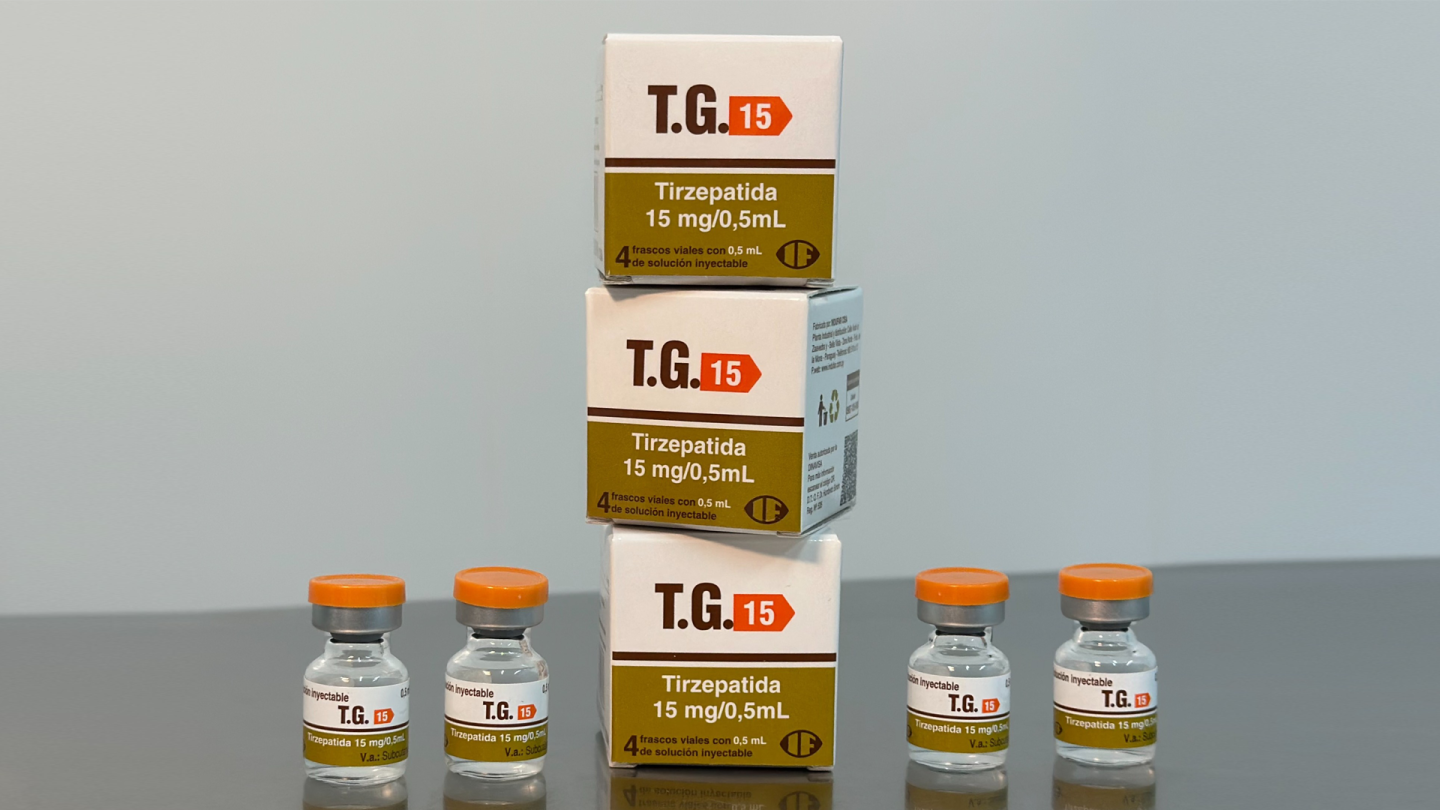 T.G. 15 mg x 4 ampollas SIN JERINGAS CON QR