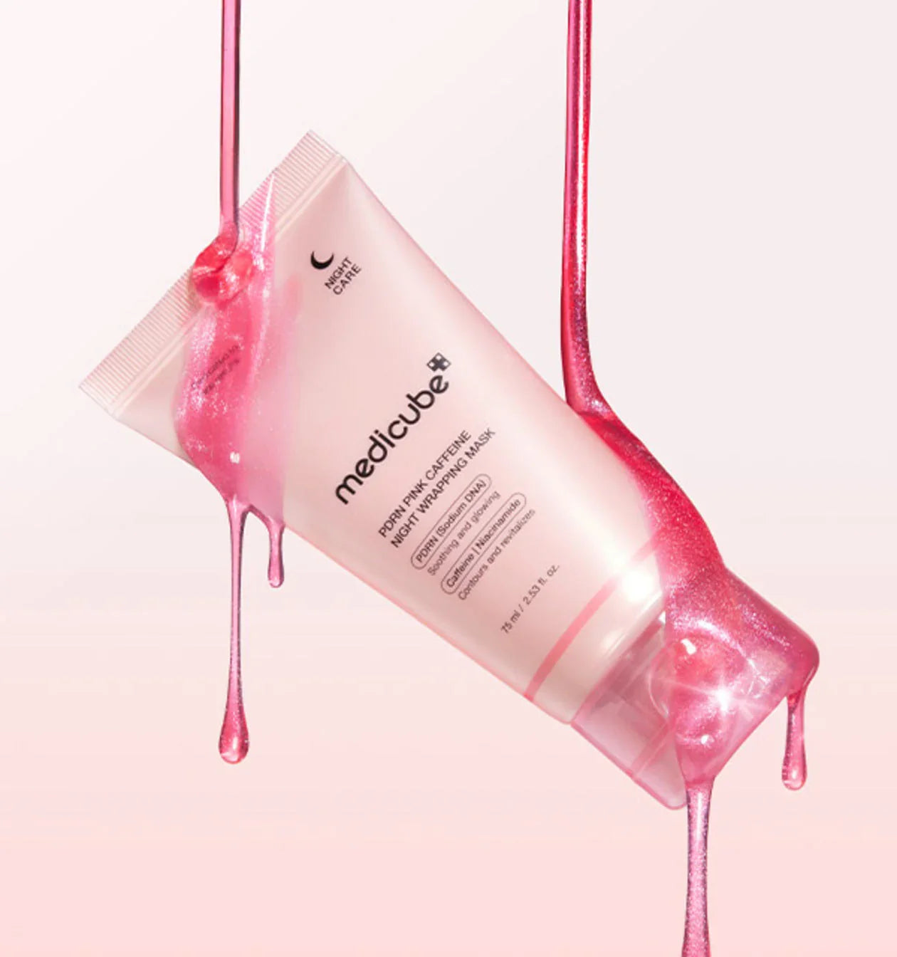 Medicube PDRN PINK CAFFEINE NIGHT WRAPPING MASK 75ML