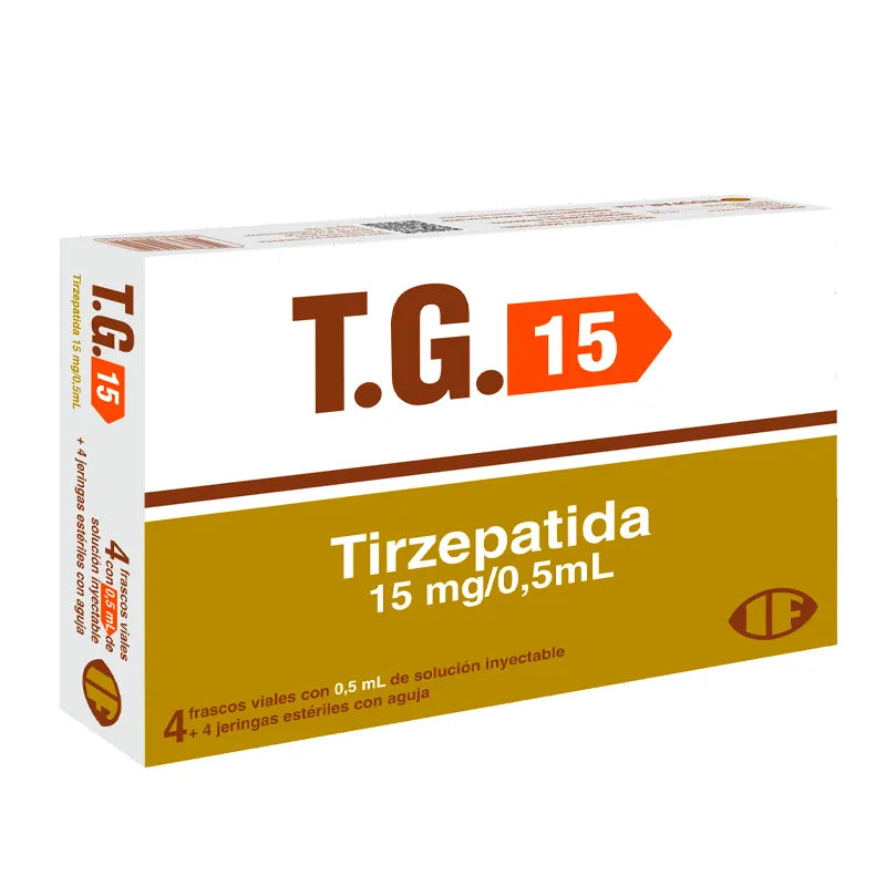 T.G. 15 Tirzepatida 15 mg/0,5 ml - Frasco Solucion Inyectable 4 Unidades