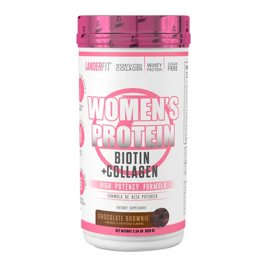 Womens Protein Biotin Collagen Chocolate Brownie Landerfit - Cont.925gr
